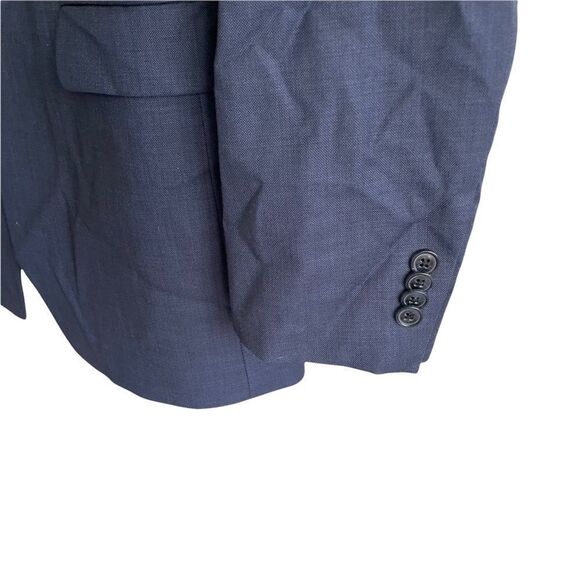 TOMMY HILFIGER wool button front blazer jacket sport coat Navy Blue 38L - Picture 4 of 10